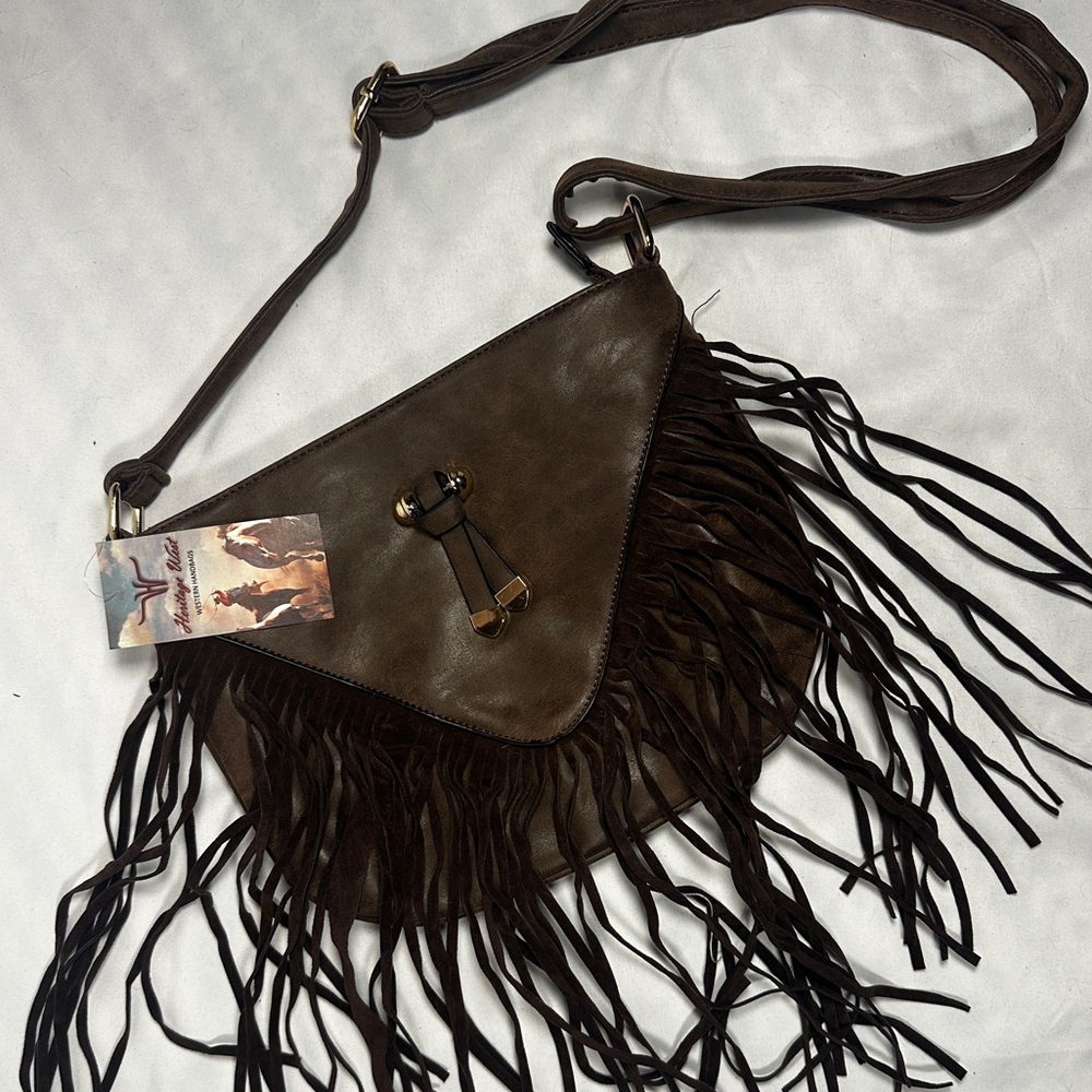 NWT Heritage West Western Fringe Crossbody Bag